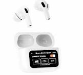 Close-up view of LCD earbuds showing in-ear design