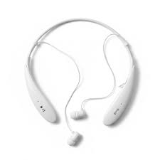 Side view of L-HP11 Neckband Handsfree showing lightweight design