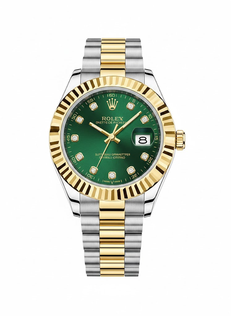 Rolex Datejust 41 mint green dial automatic men’s watch stainless steel bracelet