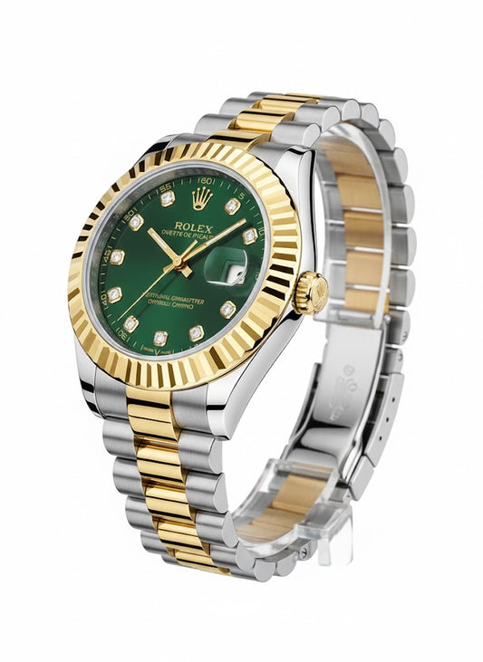 Rolex Datejust 41 mint green dial automatic men’s watch stainless steel bracelet